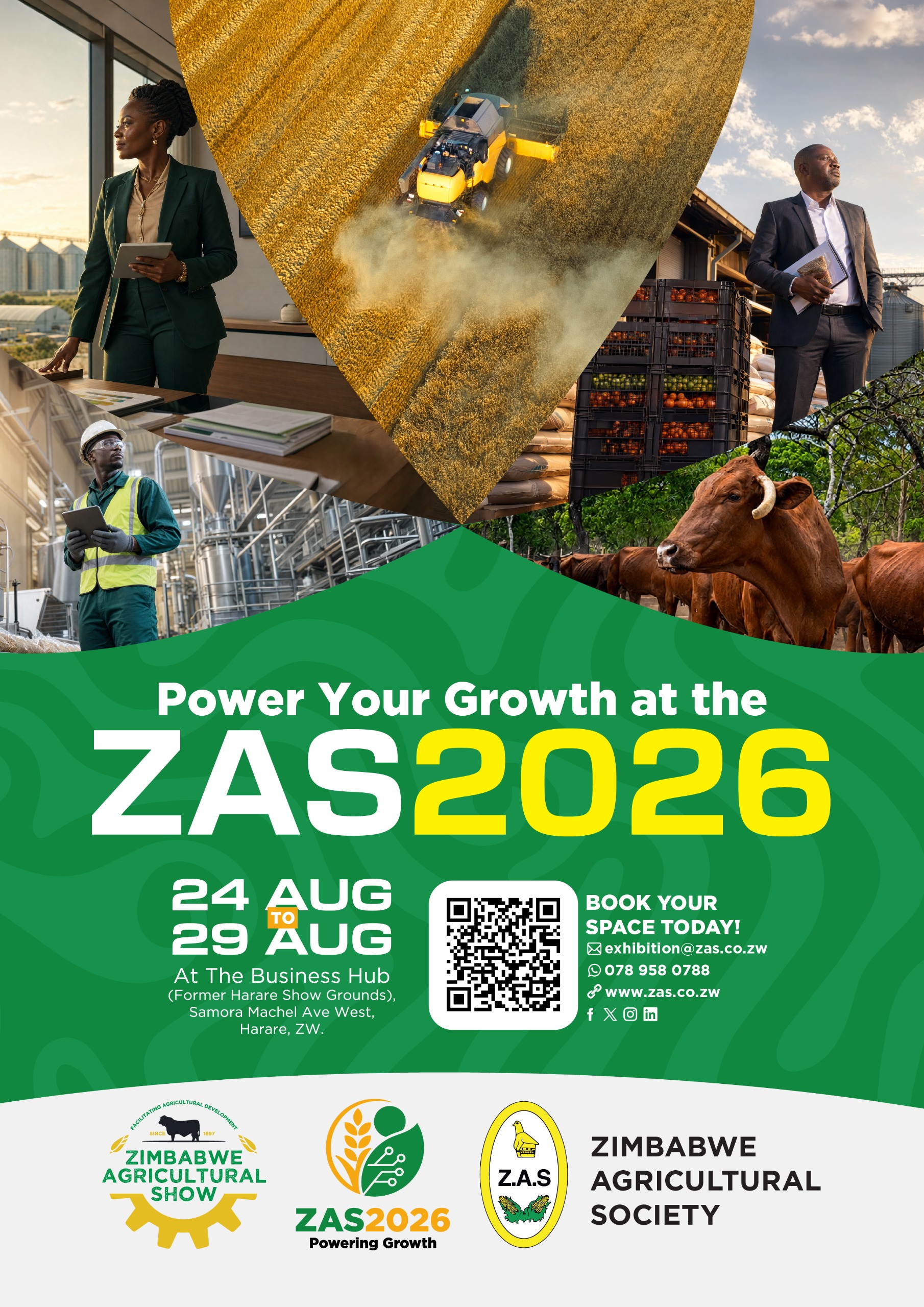 ZAS 2026 call to exhibit flyer for 24 to 29 August at The Business Hub