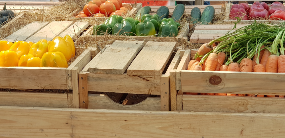 Fresh produce on display at the ZAS Business Hub